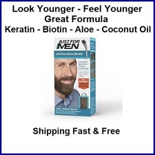 JUST FOR MEN MUSTACHE  BEARD - M-30 - LIGHT-MEDIUM BROWN - EASY BRUSH-IN COLOR