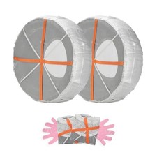 Size XXL Snow Socks for Car Tires White Anti-Slip Traction Aid XXL 2 Pack