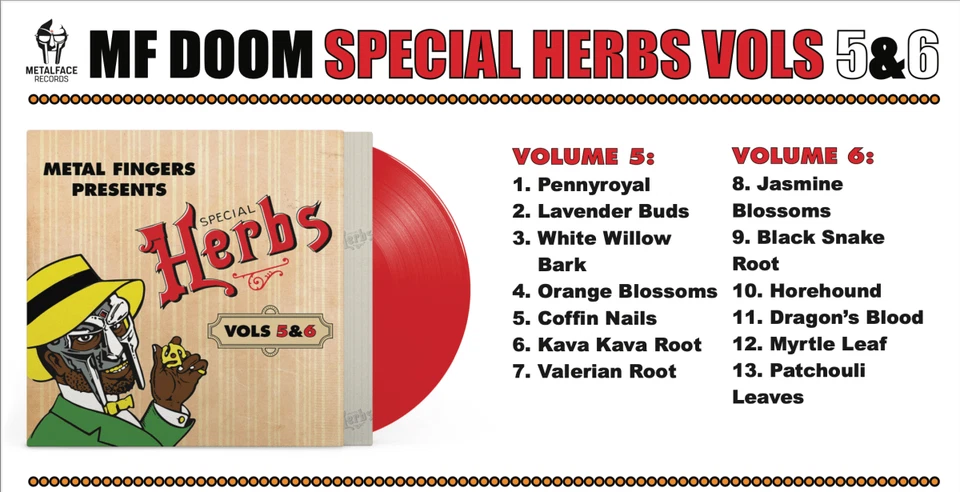MF DOOM - Metal Fingers Presents: Special Herbs Vol. 0-9 - Color Vinyl Record - Image 4 of 4