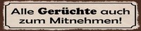 Holzschild 10X46 Cm Alle GerüChte Auch Zum Mitnehmen Deko Geschenk Schild