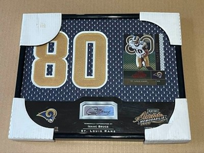 Isaac Bruce 2002 Playoff Absolute Memorabilia Auto Frame Autograph Plaque /300