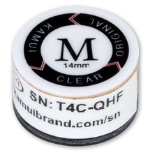 Kamui Clear Original- Medium - 14MM Pool Cue Stick Tip - Leather - SHIPS FAST