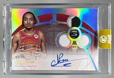 Noa Essengue 2025 Topps Three #RPH-NE Horizontal Rookie 3 Patch Auto RC 49/49