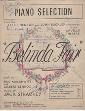 Jack Strachey & Eric Maschwitz +5 Signed Sheet Music 1949 / Autographed