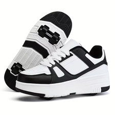 Rollerschuhe Unisex Gr. 35 Schwarz-Weiß Sneaker mit Rollen NEU⭐️ OVP⭐️