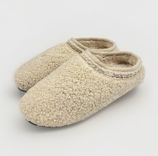Bombas Sunday Slippers Women  s 8.5 Beige Sherpa Slip On Shoes READ, No Size Tag