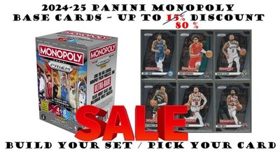 Down to  $0.20 each (80% off) 2024-25 Panini Prizm Monopoly NBA Base Cards