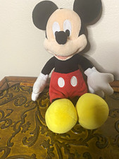 Authentic Disney Parks Mickey Mouse Plush Stuffed Toy Red Shorts Yellow Shoes