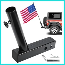 Hitch Flag Pole Holder, Flagpole Hitch Mount Universal, Angled Flag Pole Hold...