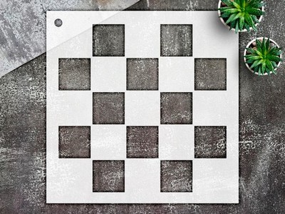 Stencil Checkerboard Pattern - Reusable Mylar, DIY Decor - StencilAir