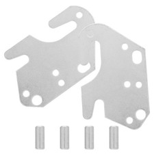 Silver Stainless Steel Bed Rail Hook Plates For Wood Bed Frame Universal Fit