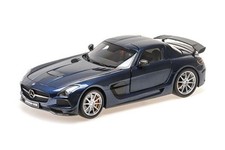 MINICHAMPS 110033026 1/18 Mercedes-Benz SLS AMG Black 2013 Daytona Blue Metallic
