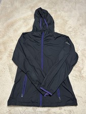 Columbia Sportswear Jacket Woman s Size S Black Purple Hooded Windbreaker Hiking