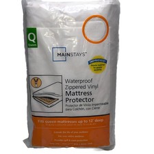 NEW Mainstays Waterproof Fitted EVA Mattress Protector Queen 60  x 80   12  D