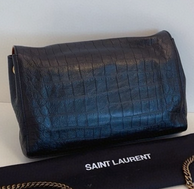 YSL Saint Laurent Kate Double-sided design Alligator pattern