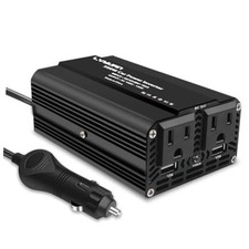 Black 500W Power Inverter for DC 12V to 110V AC Car Plug Adapter