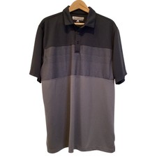 SALE Pebble Beach Golf Polo Dry-Luxe Performance Shirt 2-Tone Grey - XL