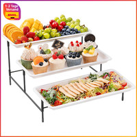 Etagere 3 Etagen 36 X 17 Cm Kunststoff Servierplatte Klappbar Buffet Party