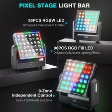 Party Effect Wash Light 250W RGBW Moving Head Strobe 180 Tilt DMX512 Stage Light