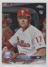 2018 Chrome Image Variation SP Base Refractor (In Dugout) Rhys Hoskins #70 1bi0
