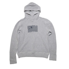 Vtg Ralph Lauren Polo Jeans Co American Flag Waffle Knit Sweater Hoodie Womens M