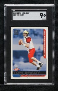 2000 Pacific Paramount Tom Brady #138 SGC 9 MINT Rookie RC