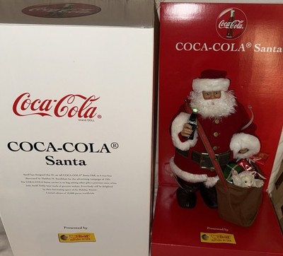 STEIFF COCA-COLA Classic 1931 Santa Doll & Mini Mohair Polar Bear