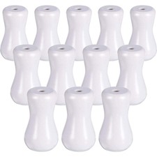 12 Pieces White Blind Pull Cord Knobs 1.26" x 0.75" Wood Tassels Window Blind...