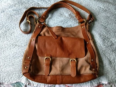CLARKS GROSSE HELLBRAUNE LEDER & WILDLEDER HOBO BEUTELTASCHE LANGER ABNEHMBARER RIEMEN + GRIFFE