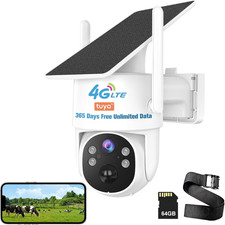 4G LTE Solar Security Camera, 365-Day Data, 2K Night Vision, 2-Way Talk
