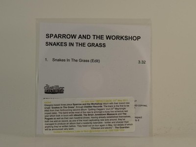 SPARROW AND THE WORKSHOP SNAKES IN THE GRASS (EDIT) (H1) 1 Track Promo CD Single