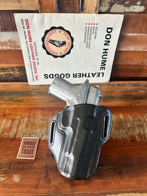 Vintage Don Hume H721 34-5 OT Black Leather Holster for Colt Double Eagle