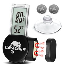 CAVACHEW Magnetic Reptile Thermometer and Humidity Gauge, Digital Tank Thermo...