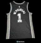 VICTOR WEMBANYAMA SIGNED AUTO BLACK SPURS JERSEY KB AUTHENTICS COA