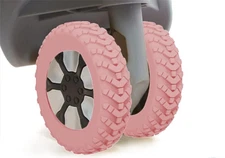 8-Piece Luggage Wheel Covers for Suitcases Anti-Wear & Noise Protection - Pink