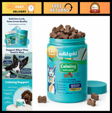 Calming Chews for Dogs with Melatonin - Stress Relief Relaxation - 120ct Bacon