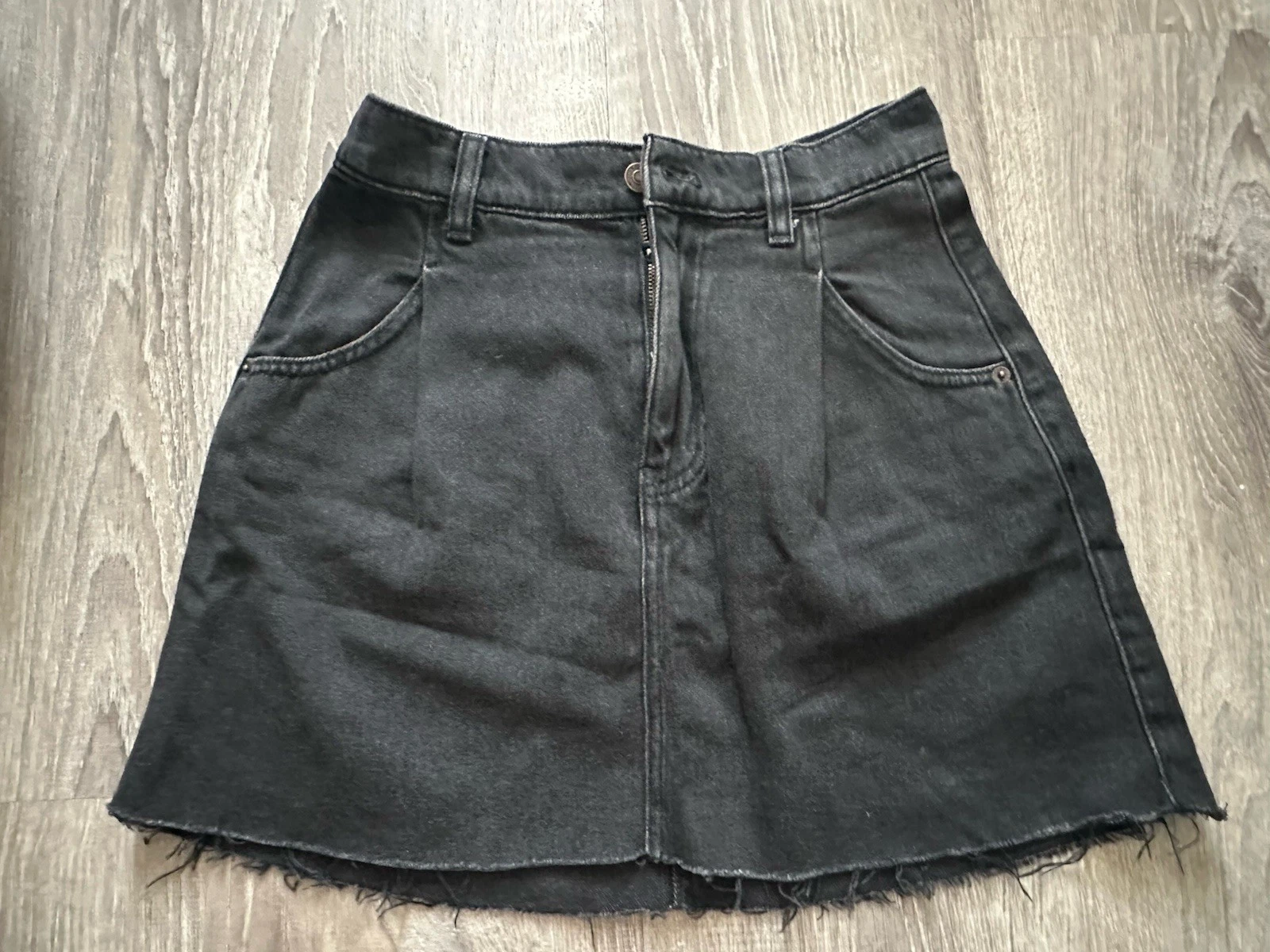 We the Free Women’s Denim A-line Skirt Black Size 26 New No Tags