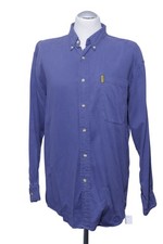 Armani Jeans Langarm Hemd Freizeithemd L blau dunkelblau Button-Down ÄL:61cm