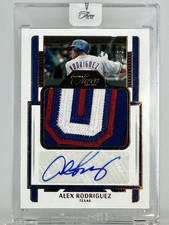 Alex Rodriguez 1/3 Logo Patch Auto | 2023 Panini Three & Two | TEXAS RARE