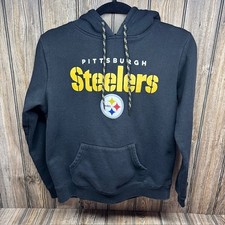Kids Pittsburgh Steelers Black Hoodie NFL Team Apparel Youth Small