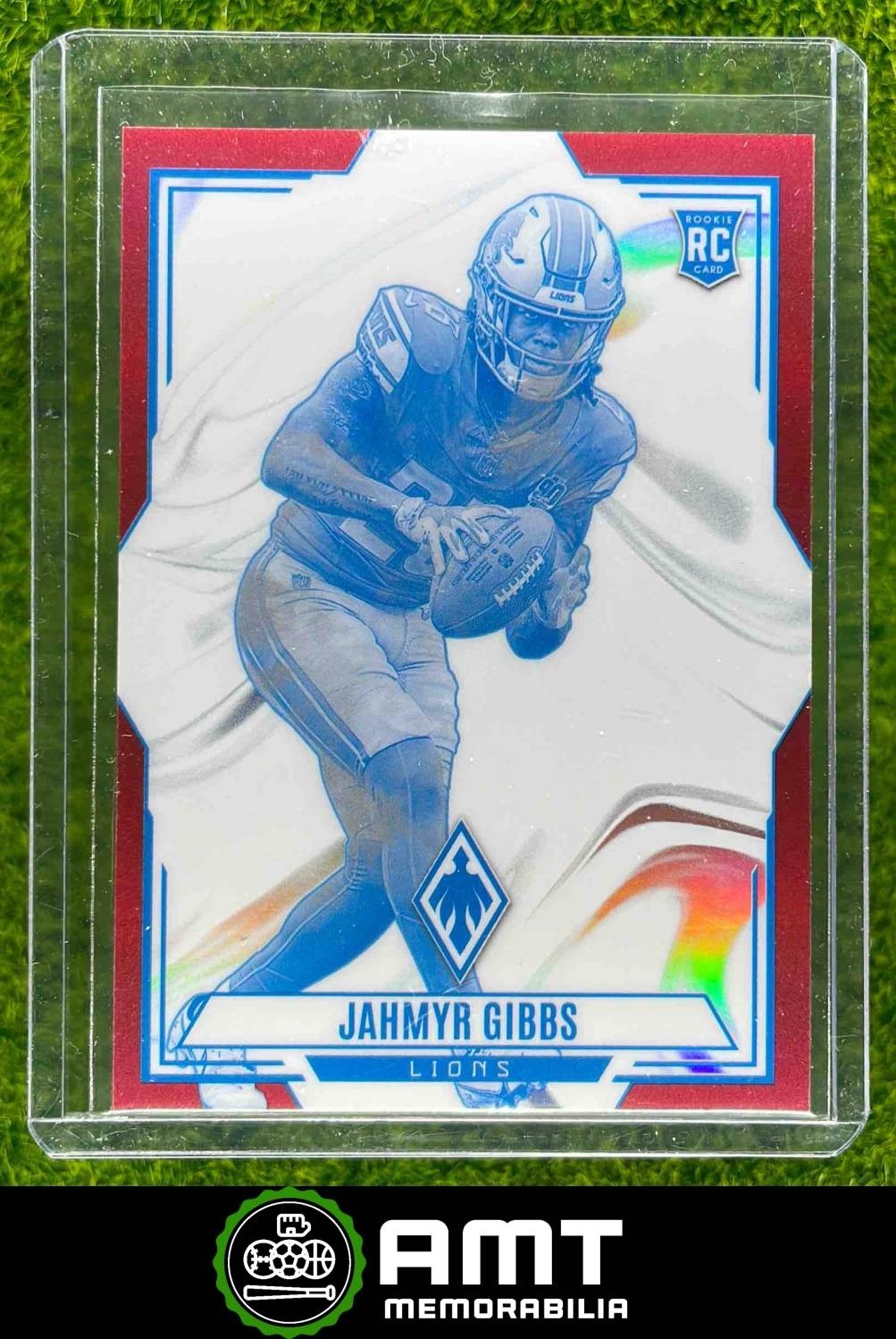 2023 Panini Phoenix #CON-8 Jahmyr Gibbs Contours Red 30/199 Detroit Lions RC