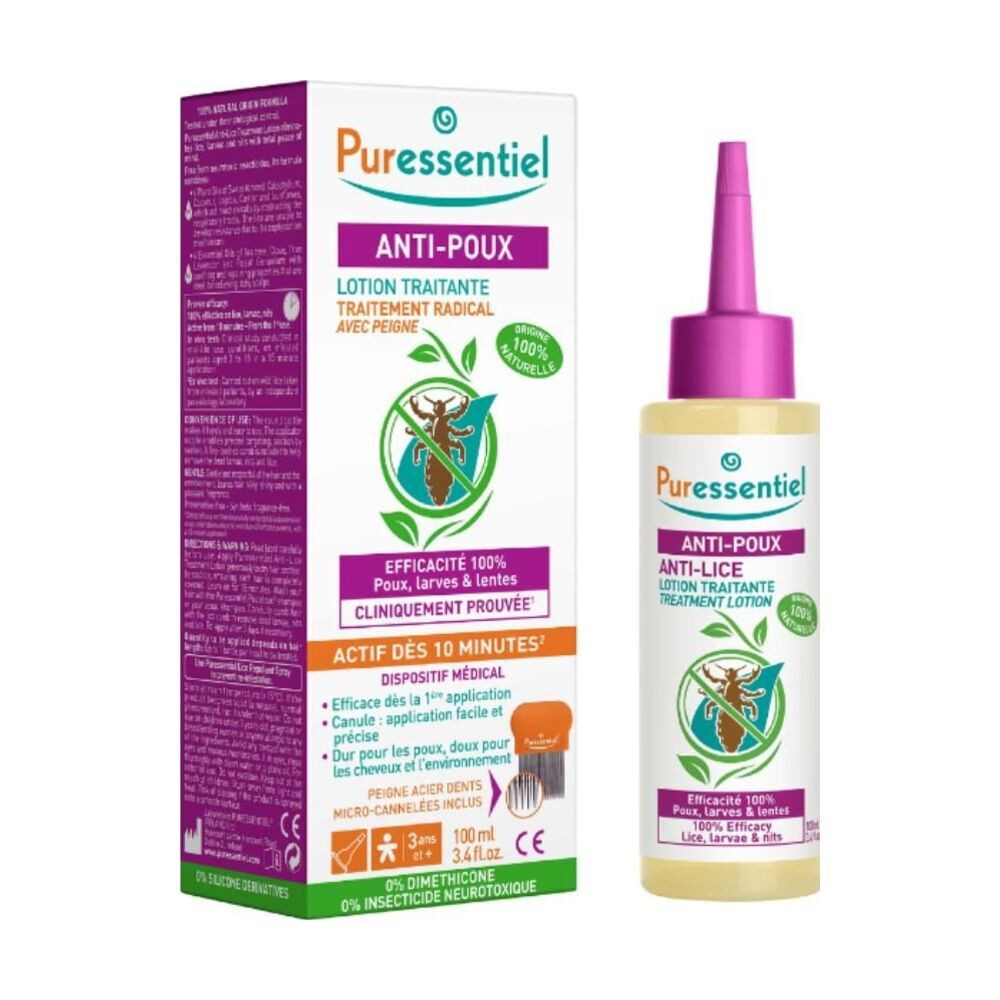 Puressentiel Head Lice Lotion & Comb 100ml Natural Treatment