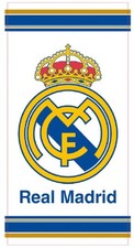 Real Madrid CF Bath Towel 100% Cotton Large Beach Pool Kids White Crest Boys