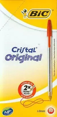 70330129634 Długopis Cristal Original czerwony 50 sztuk BIC