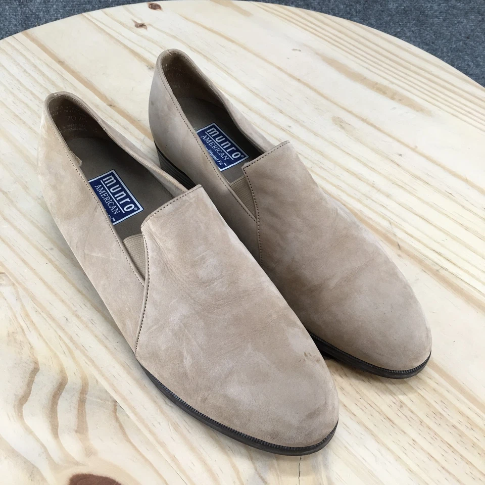 Munro American Shoes Mujer 9.5 M Mocasines Beige Sin Cordones Informales Cómodos Parte Superior Baja Foto 3 de 4