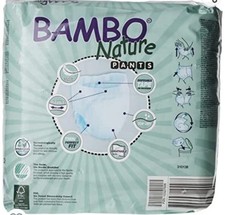 BAMBO NATURE BABY DIAPERS 20 TRAINING PANTS SIZE 5 26-44 LB FOR SENSITIVE SKIN