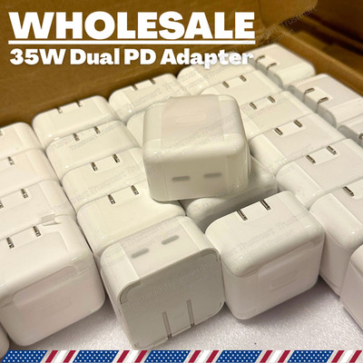 35W Dual USB C Fast Charger Cube PD Type C Adapter Lot For iPhone Samsung iPad
