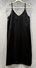 Everlane Black Satin Slip Dress Women's Size 4 Triacetate Sleeveless Party