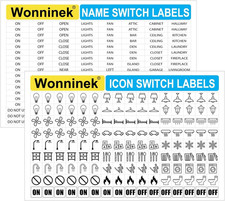 Light Switch Labels Stickers, 600Pcs | 4Sheets Electric Breaker Panel Label, Tra