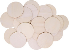 4 Inch Wood Circles for Crafts, 25PCS Unfinished Round Wooden Discs
